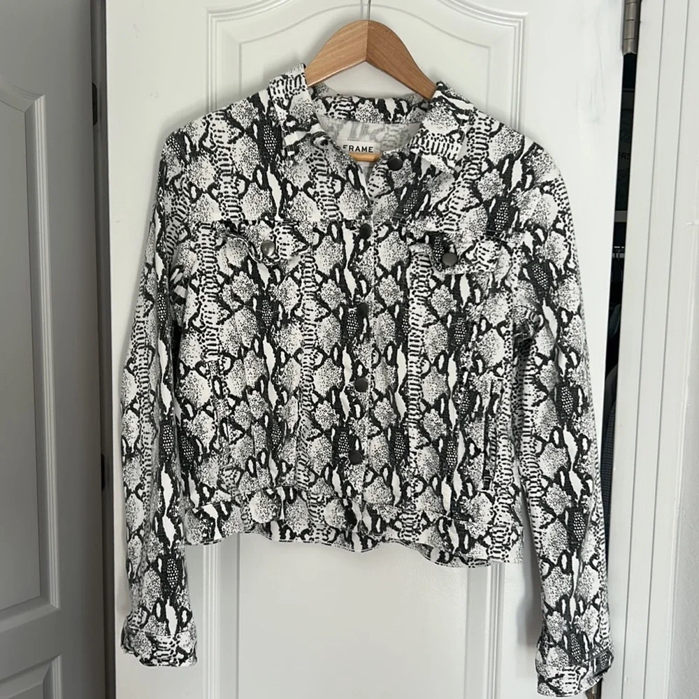 Frame Denim “gris multi” python jacket - Picture 4 of 9